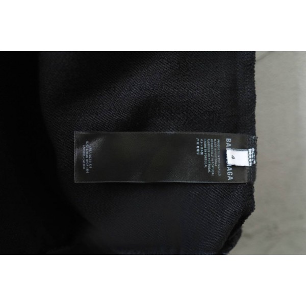 Balenciaga Black Sweater with Collar Ek Resim
