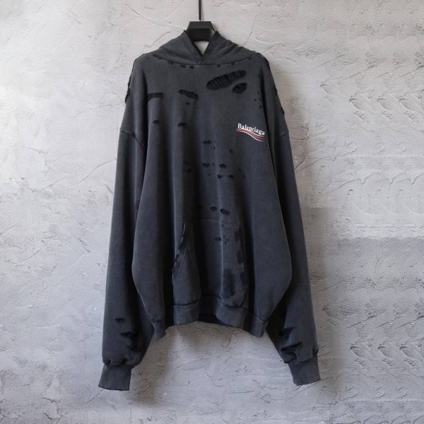 Balenciaga Black Rugged Hoodie
