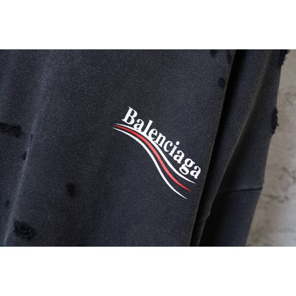 Balenciaga Black Rugged Hoodie 3