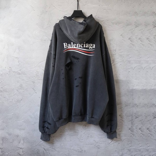 Balenciaga Black Rugged Hoodie 5