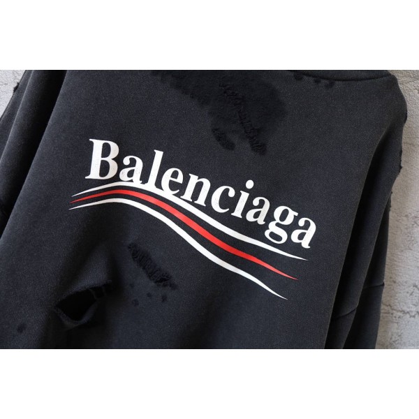 Balenciaga Black Rugged Hoodie 6