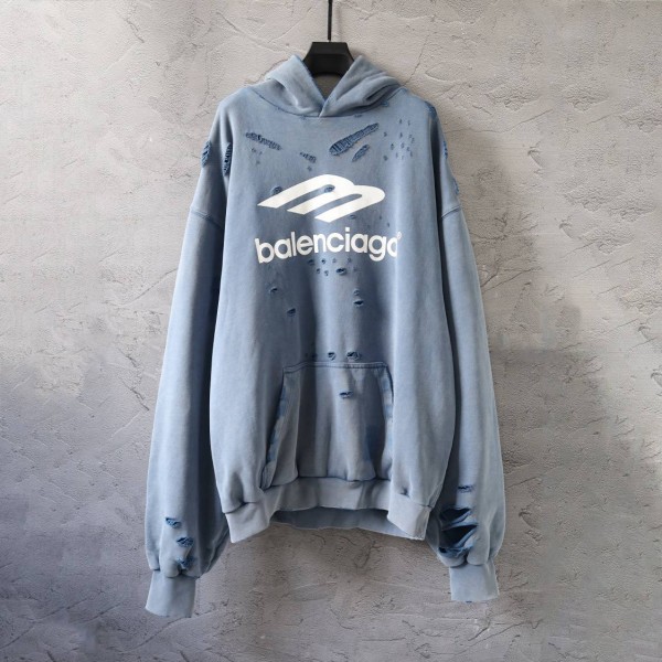 Balenciaga Gray Hole Hoodie