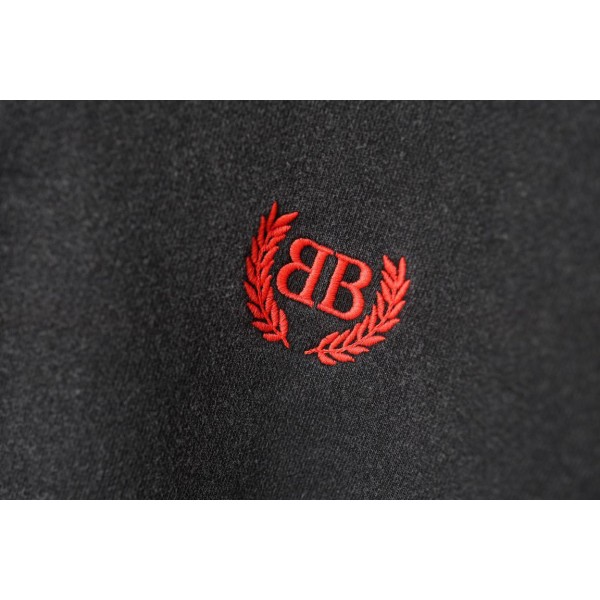 Balenciaga Red Logo Black Hoodie 2