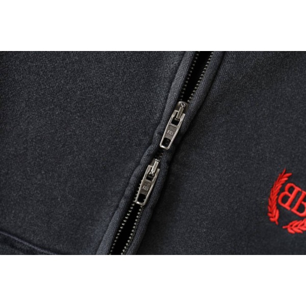 Balenciaga Red Logo Black Hoodie 4