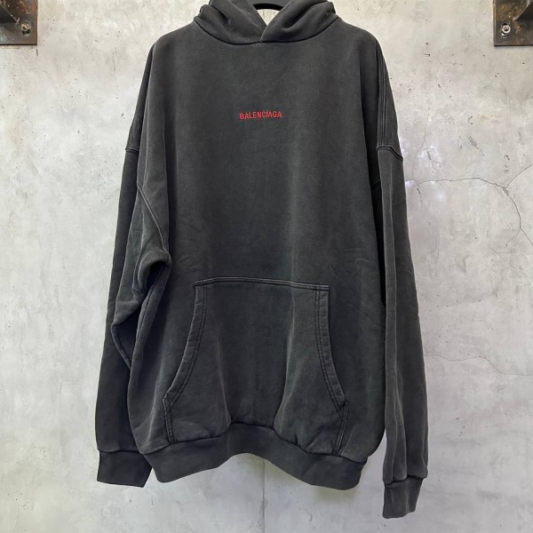 Balenciaga Red Logo Hoodie