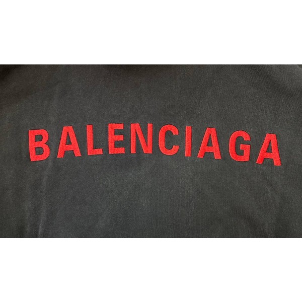 Balenciaga Red Logo Hoodie 4