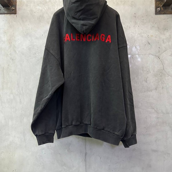 Balenciaga Red Logo Hoodie 5