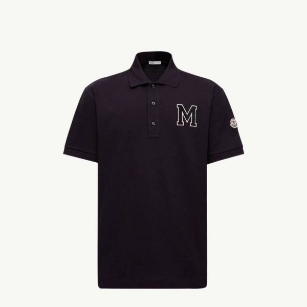 MONCLER M LOGO BLACK T-SHIRT 2