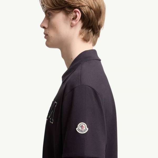 MONCLER M LOGO BLACK T-SHIRT 3