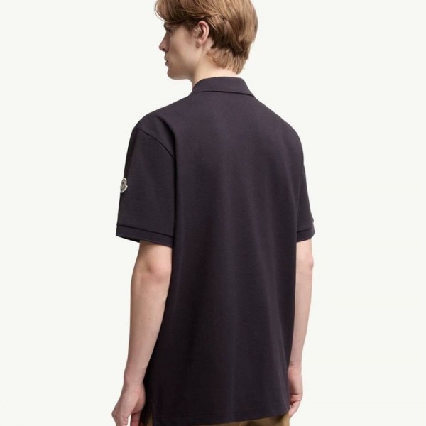 MONCLER M LOGO BLACK T-SHIRT 4