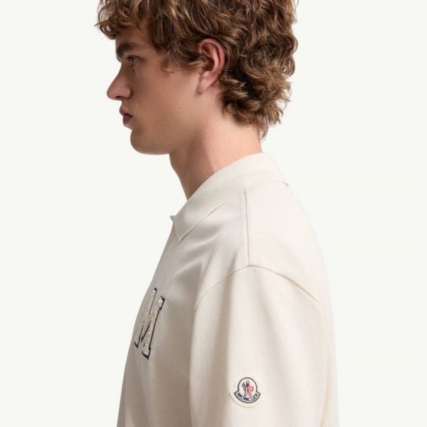 MONCLER M LOGO WHITE COLOR T-SHIRT 4