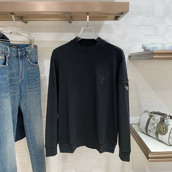 Prada Black Sweatshirt with Zipper