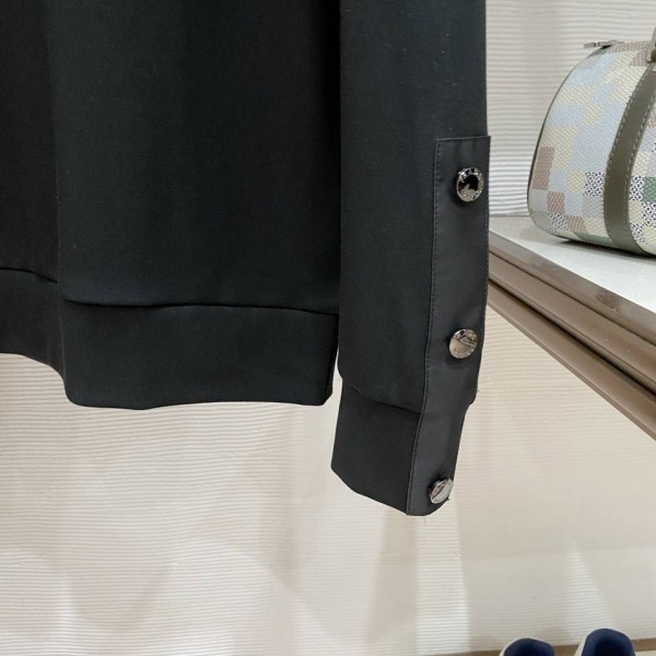 Prada Center Logo Black Sweatshirt 4