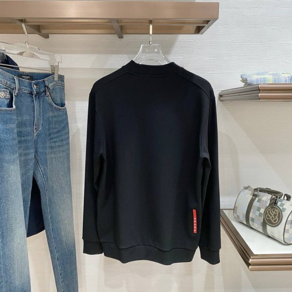 Prada Chest Logo Black Sweatshirt 5