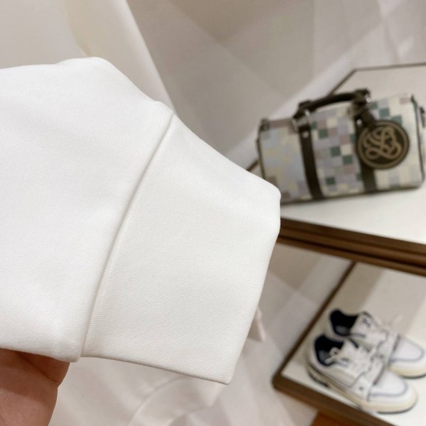 Prada Chest Logo White Sweatshirt 4