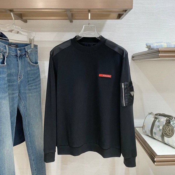 Prada Classic Logo Black Sweatshirt