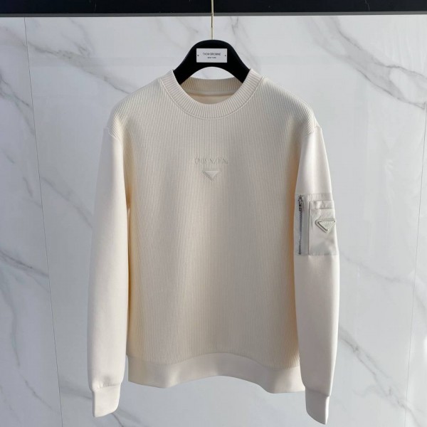 Prada Simple Zipper Pocket Sweater
