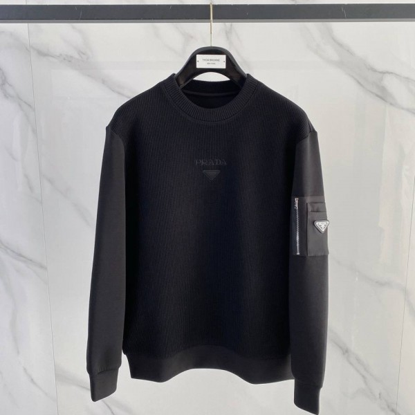 Prada Simple Zipper Pocket Sweater 4