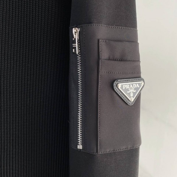 Prada Simple Zipper Pocket Sweater 6