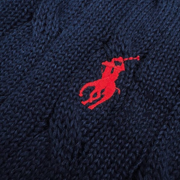 V-neck navy polo 4