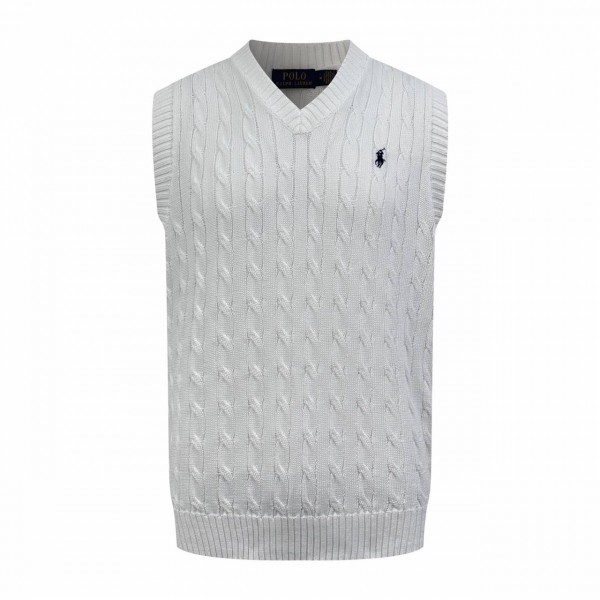 V-neck white polo shirt