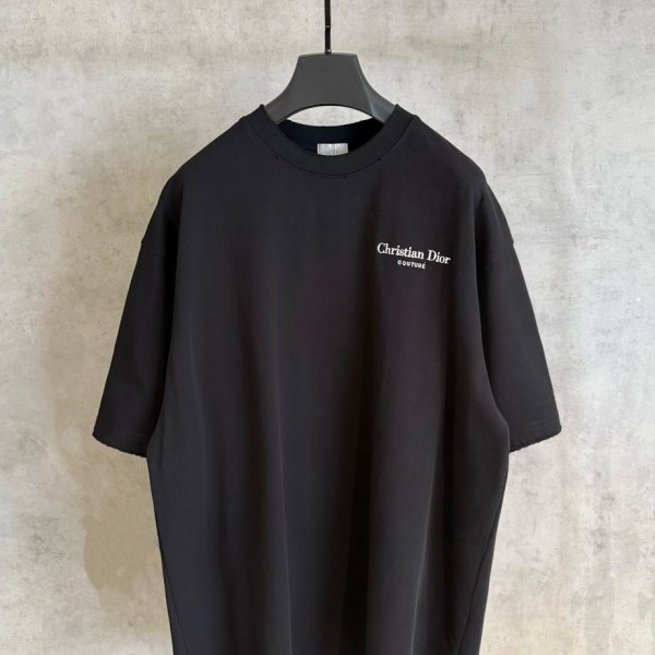 DIOR BLACK COLOR T-SHIRT WITH CHEST STAMPING