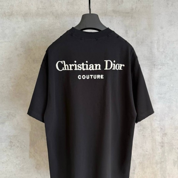 DIOR BLACK COLOR T-SHIRT WITH CHEST STAMPING 2