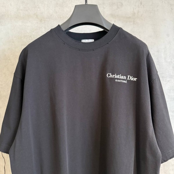 DIOR BLACK COLOR T-SHIRT WITH CHEST STAMPING 3