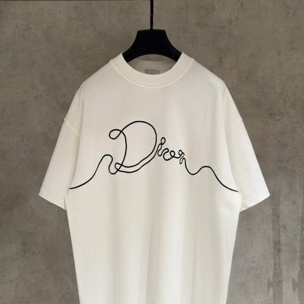 DIOR WRITTEN WHITE COLOR T-SHIRT
