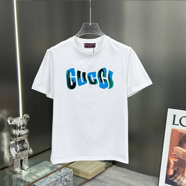 GUCCI COLOR WHİTE TEXT BLUE