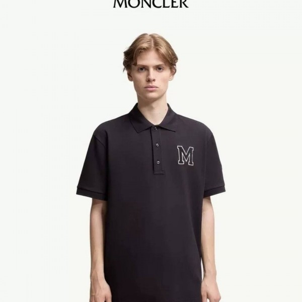 MONCLER M LOGO BLACK T-SHIRT