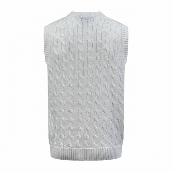 V-neck white polo shirt 2