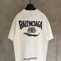 BALENCIAGA WHITE T-SHIRT WITH PRINTED DESIGN ON THE BACK 2