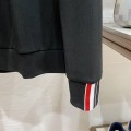 Moncler Neck Logo Striped Black Sweatshirt 4