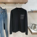 Prada Black Sweatshirt with Chest Pocket 1