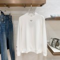 Prada Center Logo White Sweatshirt 1