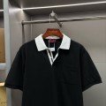GUCCI COLLARED AND POCKETED BLACK T-SHIRT 2