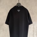 prada black color T-shirt with a black stripe in the middle 2