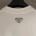 prada white color T-shirt with a black stripe in the middle 4