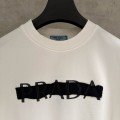 prada white color T-shirt with a black stripe in the middle 5