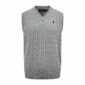 V-neck grey polo collar 1